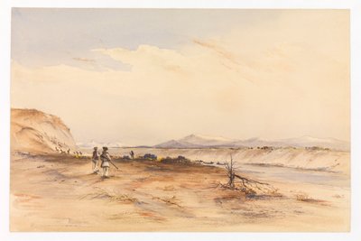 Caça no rio Santa Cruz, c.1878 (aguarela) de Conrad Martens