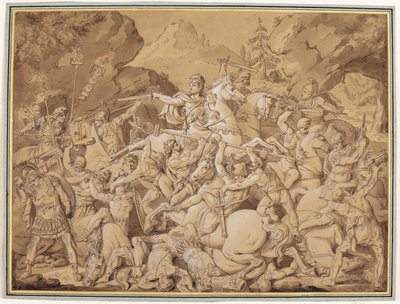 Cena de batalha antik de Conrad Martin Metz