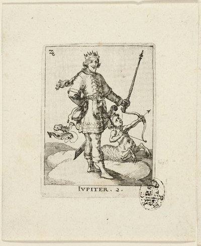 Júpiter, placa dois de Der VII Planeten de Conrad Meyer