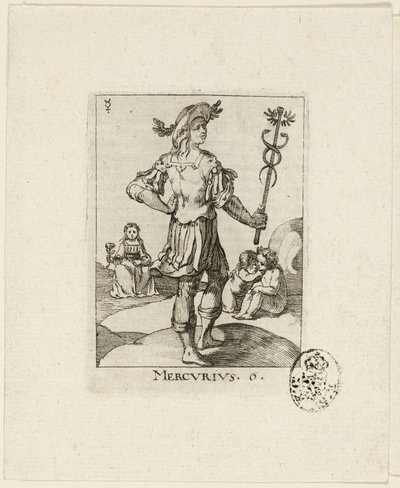 Mercurius, placa seis de Der VII Planeten de Conrad Meyer