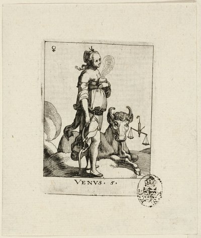 Vénus, placa cinco de Der VII Planeten de Conrad Meyer