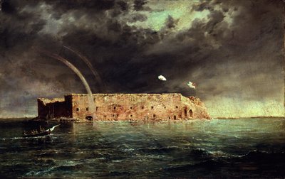 Vista do Forte Sumter, Carolina do Sul, 1863 de Conrad Wise Chapman