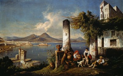 Nápoles visto de Posillipo (óleo sobre tela) de Consalvo Carelli