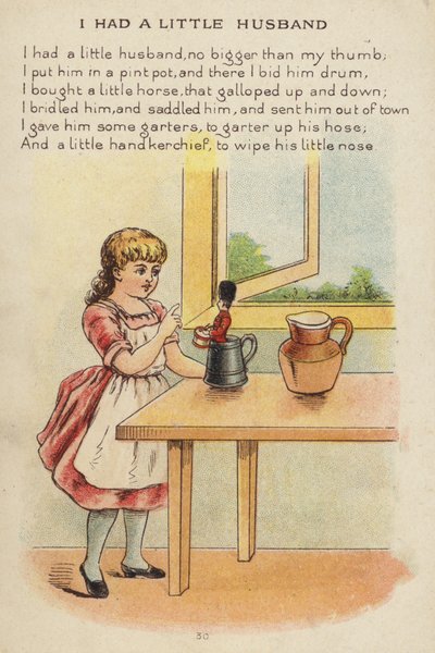 Rima de berçário: Eu tive um maridozinho (chromolitho) de Constance Haslewood