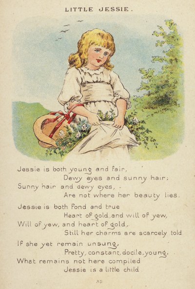 Rima de berçário: Pequena Jessie (chromolitho) de Constance Haslewood