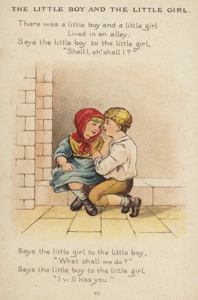 Rima de berçário: The Little Boy And The Little Girl (chromolitho) de Constance Haslewood