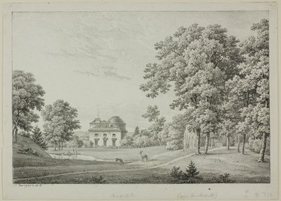 O castelo de Bagatelle no Bois de Boulogne de Constant Bourgeois