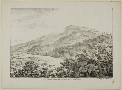 Vista tirada na região de Subiaco, de Views of Italy de Constant Bourgeois