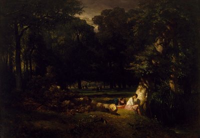Os Banhistas (Clearing in the Forest), 1842 de Constant Emile Troyon