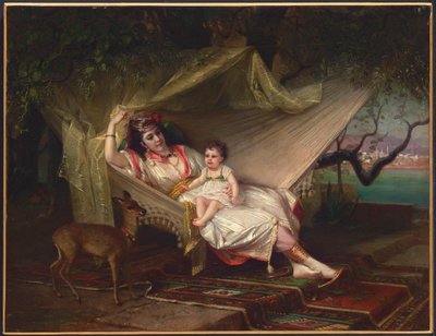Clementine Stora e sua filha Lucie, Constantinopla de Constant Joseph Brochart
