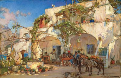 Na Taverna (óleo sobre tela) de Constantin Alexandrovich Westchiloff