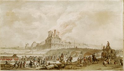 O incêndio do Pavilhão de Flore ... de Constantin Emile Meunier