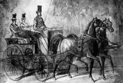 A Dandy Driving, século XIX, 1930 de Constantin Guys