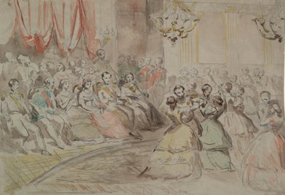 Um Baile de Estado, presumivelmente com Napoleão III de Constantin Guys