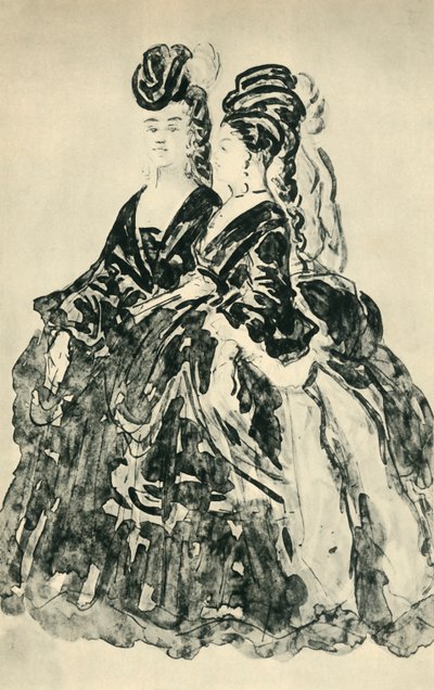 Deux Lorettes, meados do final do século XIX, 1943. de Constantin Guys