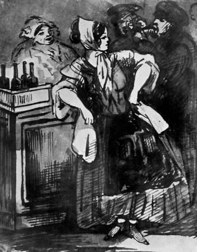 Le Comptoir, século XIX, 1930. de Constantin Guys