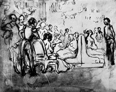 Salão, século XIX, 1930. de Constantin Guys