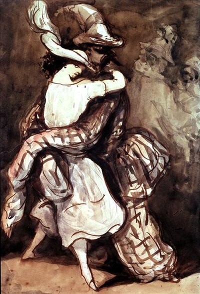 The Dancers (tinta sobre papel) de Constantin Guys