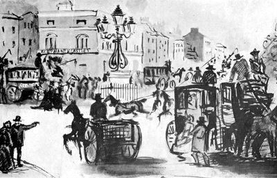 O elefante e o castelo, século XIX, 1930. de Constantin Guys