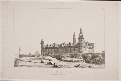 Dinamarquês: Kronborg visto do lado noroeste de Constantin Hansen