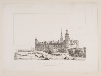 Dinamarquês: Kronborg visto do lado noroeste de Constantin Hansen