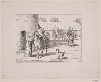 Ilustração para Svend Grundtvig, "Marsk Stig: canção folclórica dinamarquesa do século 13", 1861 de Constantin Hansen