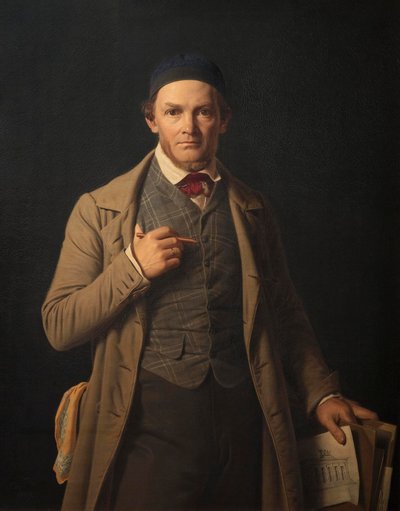 Retrato de Gottlieb Bindesbøll de Constantin Hansen