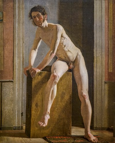 Modelo masculino sentado de Constantin Hansen