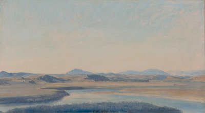 Tiber Landscape em Acqua Acetosa de Constantin Hansen