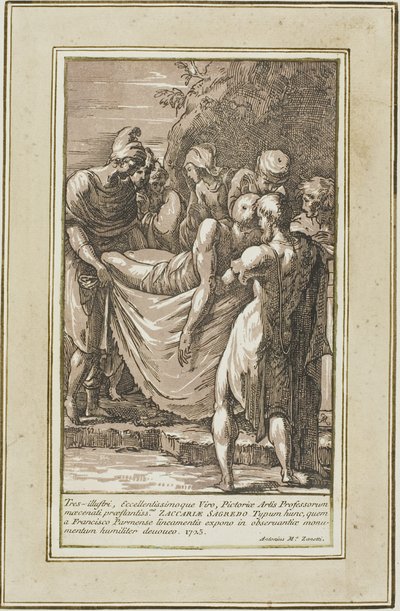O sepultamento de Conte Antonio Maria Zanetti the Elder