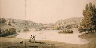 Stourhead, c.1780 (aguarela e lápis sobre papel) de Copplestone Warre Bamfylde
