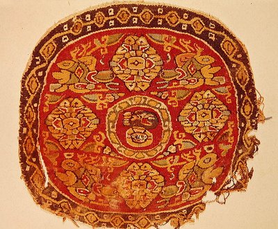 Representação copta de Cristo, século VIII-10 d.C. (lã) de Coptic Coptic