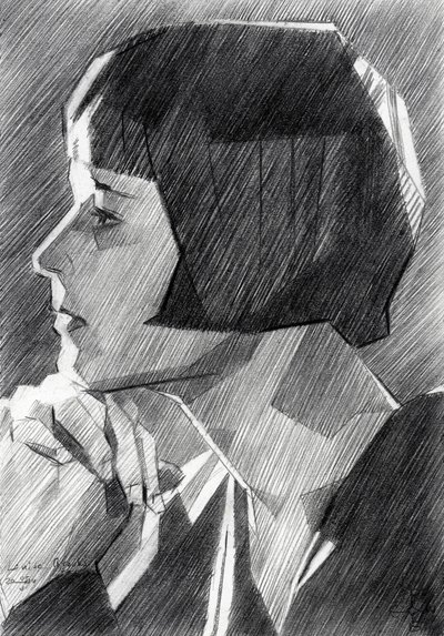 Retrato de uma mulher em estilo Art Déco de Corné Akkers