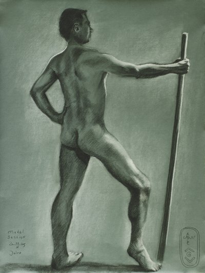 Estudo de uma figura masculina clássica de Corné Akkers