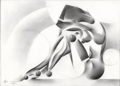 Figura geométrica contemplativa de Corné Akkers