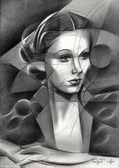 Retrato geométrico elegante de Corné Akkers