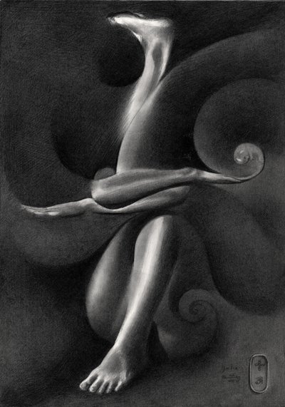 Figura surrealista elegante de Corné Akkers