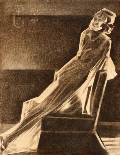 Mulher elegante inclinada de Corné Akkers
