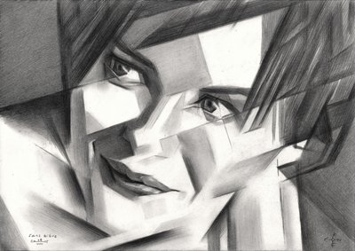 Retrato geométrico de Corné Akkers