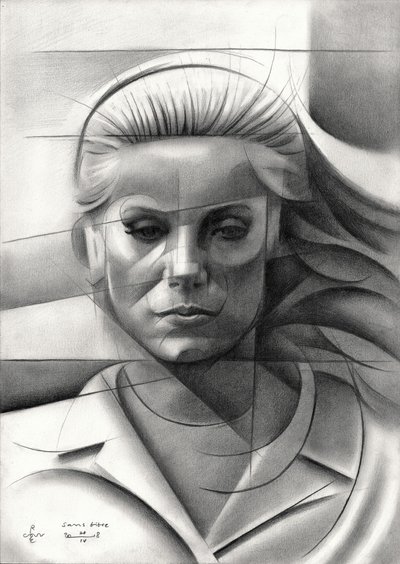 Retrato Geométrico de uma Mulher de Corné Akkers