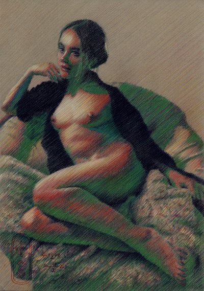 Nu sensual reclinado de Corné Akkers