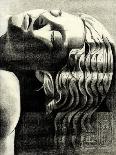 Retrato de uma mulher serena de Corné Akkers