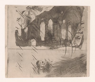 Ruínas de uma abadia de Corneille Seghers