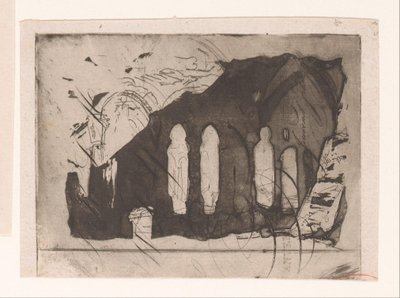 Ruínas de uma abadia de Corneille Seghers