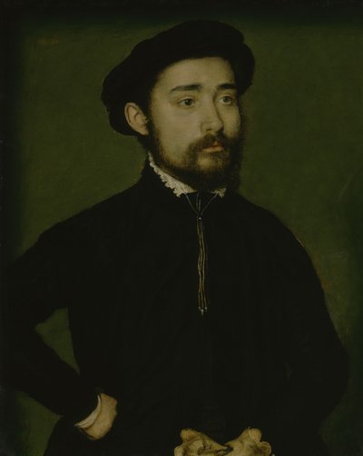 Retrato de um homem com uma luva (óleo sobre madeira) de Corneille de Lyon