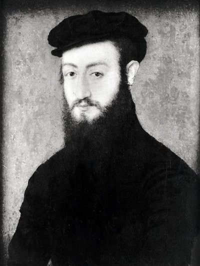 Retrato de um cavalheiro de Corneille de Lyon attr. to Corneille de Lyon attr. to