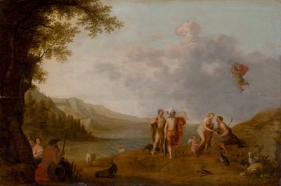 O julgamento de Paris, c. 1650. de Cornelis Adamsz. Willaerts