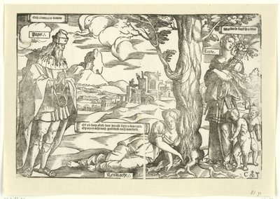 Alegoria com Unidade, Paz e Amor de Cornelis Anthonisz.