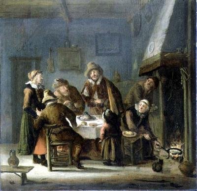 Grupo em um interior de Cornelis Beelt