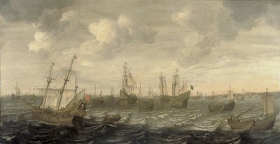 A Frota Holandesa de Arenques sob Vela de Cornelis Beelt